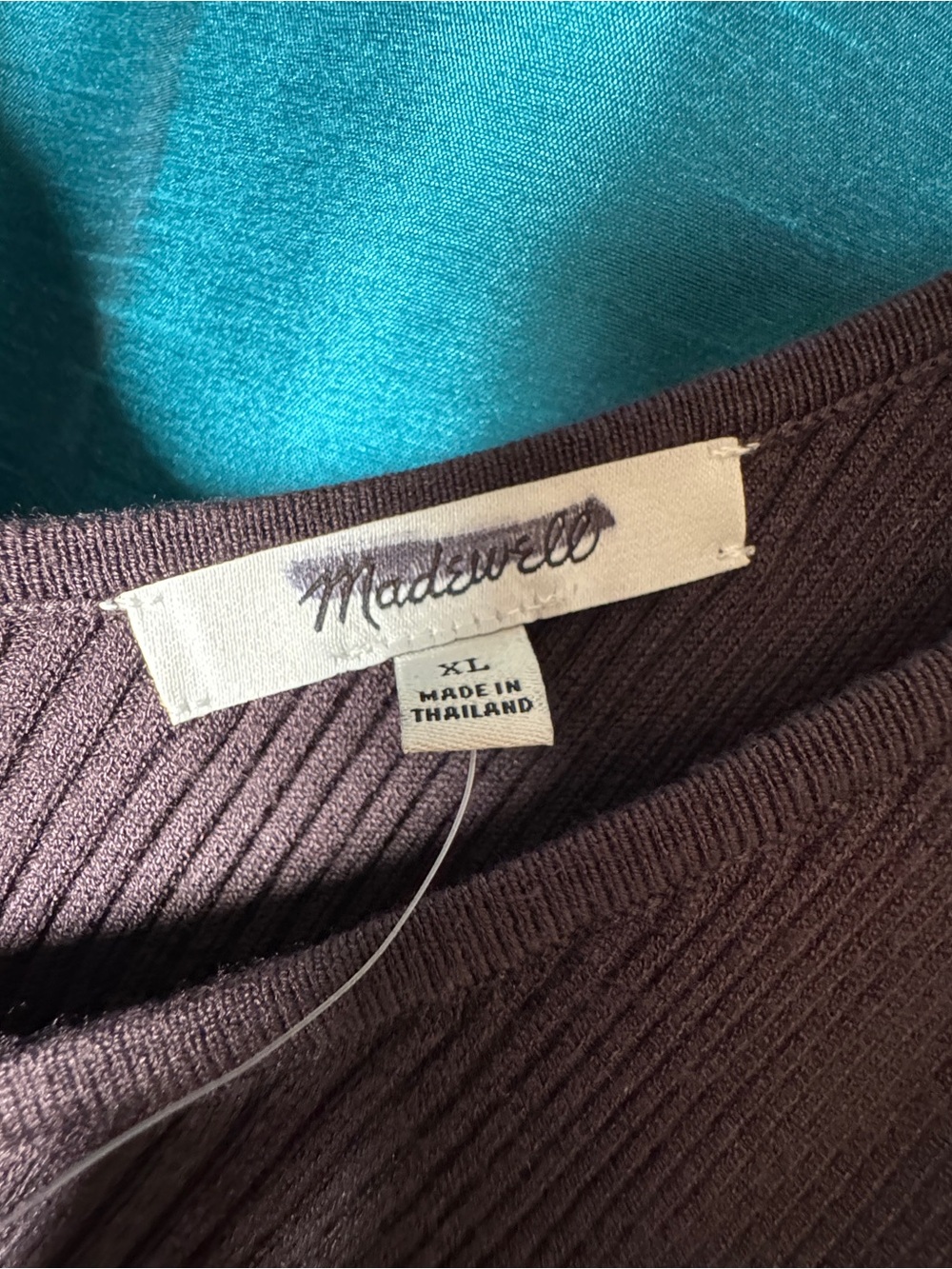 Madewell espresso signature knit V-neck midi dress XL - Picture 4 of 9